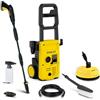 Stanley SXPW17P Idropulitrice ad Alta Pressione | 1700 W, 130 bar, 450 l/h, Con Lavapavimenti e Spazzola Fissa, Per Auto ed Esterni Casa