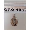 Ciondolo medaglia in oro bianco 750 18 carati padre pio grammi 1,1 incisa +225