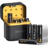 imuto 8 Batterie AA Ricaricabili Litio 1.5V 3000mWh con Caricabatterie USB-C imuto
