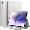 Custodia per Samsung Galaxy Tab S8 Plus/S7 FE/S7 Plus 12,4 Argento Per