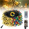 Ayciep Ningbo Golden Power Electronic Co Catena luminosa a LED per esterni, 20 m, 200 LED, luce bianca calda e
