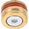 Durable Brass Water Blocking Plug Multi Color Threadless Stopcock for Cars