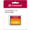 Transcend Scheda CompactFlash 133 da 1 GB (CF Card), fino a 30 MB/s, supporta la
