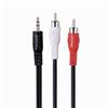 Cavo Prolunga Audio Adattatore Stereo Aux 3.5mm a 2x RCA 5mt Sound per Casse