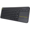 Logitech Touch K400 Plus Tastiera Wireless, Layout Italiano Qwerty, Nero - 920-0