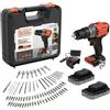 Black + Decker Trapano avvitatore a impulsi senza fili BLACK+DECKER - BCD383D2XK