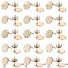 UNICRAFTALE 30 pz 5 Stili 10mm Strutturato Piatto Rotondo Orecchini con Perno in