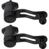 2Pcs Black Durable Plastic Phone Holder for Car Air Vent with Hook and Rotation