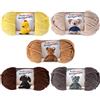 Utopia Crafts Orsetto e Ape | Knit Me Filato in Ciniglia Vellutata per Amigurumi, Filato Spesso per Uncinetto, 50 g/55 m Poliestere Super Morbido per Orset