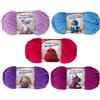 Utopia Crafts Unicorno e Arcobaleno | Knit Me Filato in Ciniglia Vellutata per Amigurumi, Filato Spesso per Uncinetto, 50 g/55 m Poliestere Super Morbido per Orset