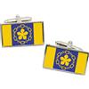 Family-crests.com Gemelli Con Bandiera Di Hamilton (Canada) In Scatola Regalo Di Cromo