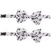 2Pcs Durable Polyester Music Note Bow Ties for Men Party and Suit Decor