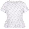 ZALANDO T-Shirt Ragazza 11-12 Anni Cotone Bianca Manica Corta Con Stampa Cuore