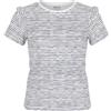 ZALANDO T-Shirt Ragazza 11-12 Anni Bianca Cotone A Righe Girocollo Manica Corta