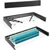 Amig - Stendibiancheria a Muro Estensibile - 80 cm - Nero - Acciaio | 6 Metri Di Stenditura - 6 Barre In Alluminio - Struttura In Acciaio - Carico Massimo 24 Kg - Fissaggi Inclusi - Mod. HIDE