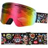 Does not apply Maschera Da Sci Bambino,Occhiali Da Snowboard Con Doppie Lenti per 6-14 Anni Rag