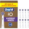 Oral-B Testine di Ricambio iO Radiant White, Bianche, 8 Ricambi