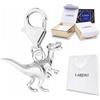 Larezo Ciondolo in argento con dinosauro T-Rex, animale con dinosauro, ARGENTO 925