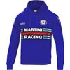 SPARCO MARTINI RACING FELPA CON CAPPUCCIO 01279 HOODIE AZZURRA RALLY ORIGINALE