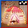Tenda da Gioco per Bambini Casetta Rosa con Luci a LED Casa da Interno Esterno