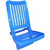 Set 4 Sedie Spiaggina Sdraio Spiaggia Mare Celeste Pieghevole In Plastica