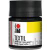 Marabu Textilfarbe Textil, Schwarz, 50 ml, im Glas