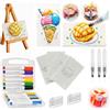 HEYI 38 PCS Magic Puffy Paint Set Bambini,Pittura 3D con Schiuma Magica,Tela