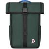 Invicta Zaino Lodge Urban Uomo Donna 19-29 L, Verde, Zaino Roll Top Espandibile Lavoro Università con Porta PC Laptop 14, Fascia per Trolley,Viaggio