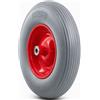 Arebos Ruota per carrello, ruota di ricambio in gomma piena, 390 mm, portata 200 kg - N