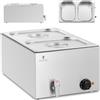 Royal Catering Scaldavivande elettrico a bagnomaria con rubinetto 2 x GN 1/2 600 W