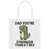 Gift Base Borsa Tote In Tela Regular T-Rex Bianco In Poliestere Festa Del Papà