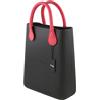 O Bag Chic Borsa Da Donna OS Nera Con Doppi Manici Mini Quadrato Tote Logo