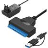 Unnderwiss Cavo dati da SATA to USB Adattatore da USB 3.0 a disco rigido sata,Compatibile c