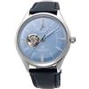 Orient Star Orologio da uomo ORIENT STAR RK-AT0203L quadrante blu chiaro automatico trasp...