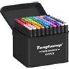 Tongfushop Marcatore 100 Colori, Pennarelli Doppia Punta, Pennarelli ad Alcool P