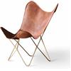 PARRYS LEATHER WORLD Sedia Butterfly in Pelle di Bufalo Fatta a Mano Vintage, Telaio Oro, 2022