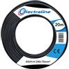 Electraline 10694 Piattina Divisibile 03VH-H, Sezione 2x0.75 mm, 20 mt, Nero