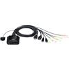 ATEN Switch KVM cablato USB 4K HDMI a 2 porte con selettore porta remota (CS22H-