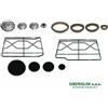 Ariston KIT RINNOVO ADATTO ARISTON X PF640 GRIGLIE + BRUCIATORI COMPLETI P 0256 S 231