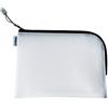 HERMA 20021 Borsa da toilette con cerniera A5, trasparente (26 x 20 cm) piccola custodia con cerniera per cellulare, liquidi, trucco, spazzolino da denti, borsa per cosmetici in nero
