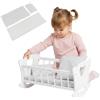 Kinderplay Culla per bambole in legno con biancheria da letto - Letto per bambol
