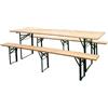CAPALDO SET BIRRERIA TAVOLO E PANCHE RICHIUDIBILI RINFORZATO TRE GAMBE CM. 220X70X76H