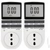 Joyelec 2 Pezzi Presa timer elettronico digitale,10set di timer plug-in programmabili,16