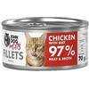 John Dog per gatti | Filetti per gatti | Confezione da 70 g - Adulti | Pollo con