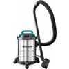 partenopea utensili Aspiratore Solidi Liquidi Bidone 20L 1000W Inox Soffiatore Aria Filtro HEPA