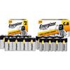 Energizer Alkaline Power - Batterie C (Confezione da 8) e Batteria 9V Alcaline (