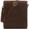 LEABAGS Borsa a Tracolla in Pelle per Uomo e Donna | Borsello Messenger con Tracolla | Borsa da Lavoro | Borsa da Trasporto | Borsa a Mano | 15 Pollici | Vera Pelle