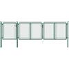 vidaXL Cancello per Giardino in Acciaio 100x395 cm Verde