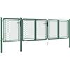 vidaXL Cancello da Giardino in Acciaio 75x395 cm Verde