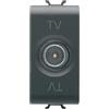 Gewiss Presa TV Coassiale Gewiss GW12361 Diretta Maschio 9.5mm Chorus Nero 1M